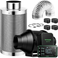 VIVOSUN AEROZESH S4 4″ FAN + CARBON FILTER + DUCTING + E42A CONTROLLER KIT