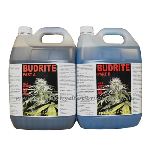 Budrite Hydroponic Nutrient   Part A & B Set  [Size: 5ltrs]