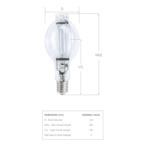 Indoor Sun MH 1000w Lamp - Super