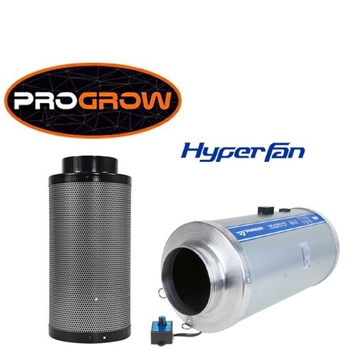 Silenced Hyperfan & Progrow Filter Combo [Size: 250mm x 1000mmH]