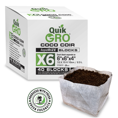 QuikGro RapidRIZE Coco Blocks [Size: 6 X 6 Single]
