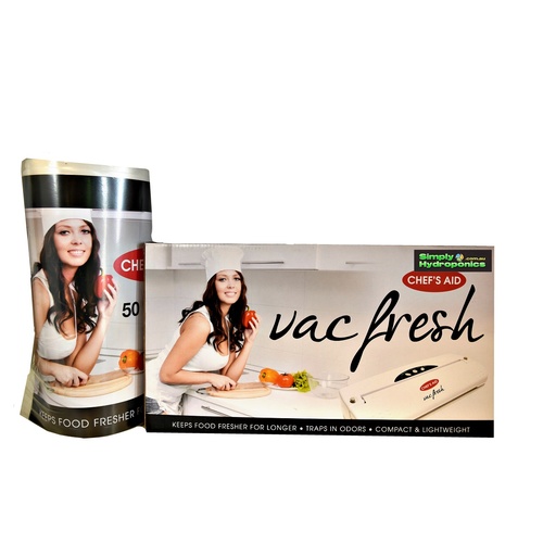 Chef's Aid Vac Fresh Vacuum Sealer & 50x Vacuum Bags Package