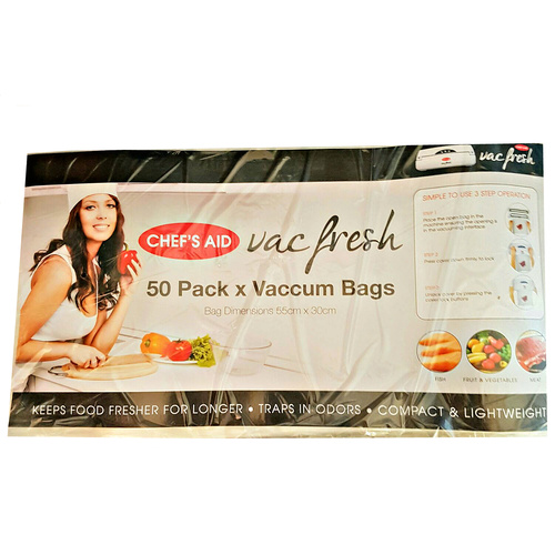 Chef's Aid Vac Fresh Vacuum Sealer Bags x 50